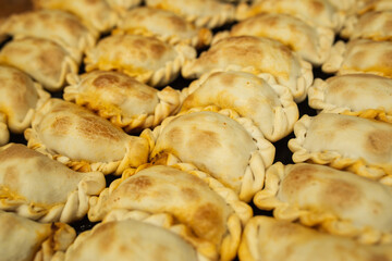 Argentine meat empanadas ready to be served