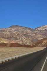 Road in the desert at Death Valley National Park in California