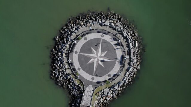 Drone footage of Balne&aacute;rio Cambori&uacute;, sunrise at Interpraias