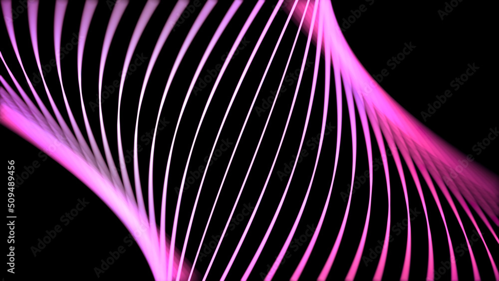 Poster abstract lighting moving color line. animation. technology network digital data transfer concept des