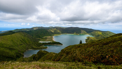 Panoramic view over the Fire Lake - 