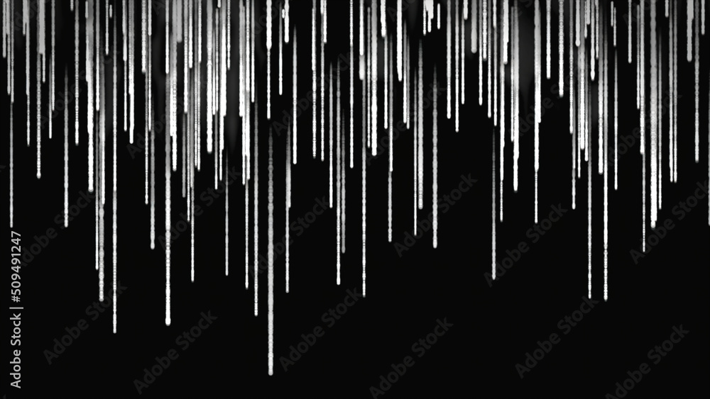 Poster black and white abstract pattern. animation. abstract animation of monochrome splashes of white lumi