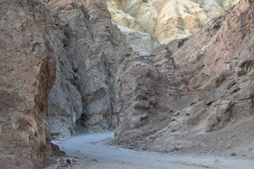 Hiking trail at Golden Mountain trail in Death Valley National Park California