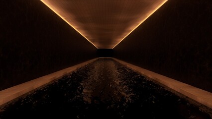liminal space light tunnel to the dark