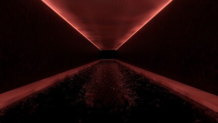 liminal space light tunnel to the dark