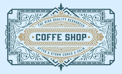 Vector, Coffee Shop label for cafe business