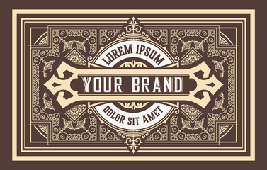 Western card with vintage style