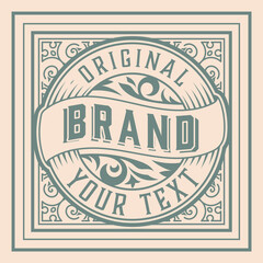 Western card with vintage style