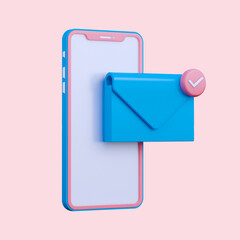 online store with phone mockup 3d render