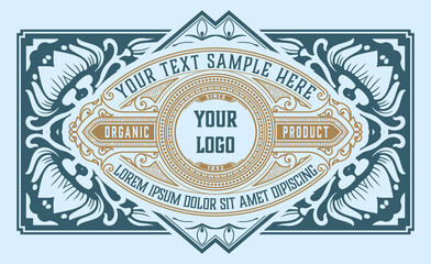 Western card with vintage style