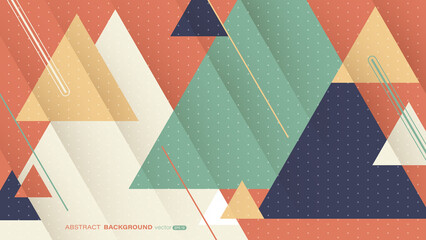 Geometric colorful abstract background decorate with triangle shape, diagonal line and shadow