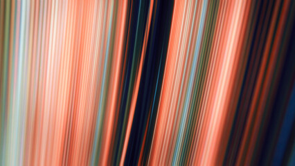 Abstract moving light beams of different colors on black background, seamless loop. Animation. Amazing vertical glowing lines, interstellar concept.