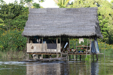 Fototapeta na wymiar house in the water