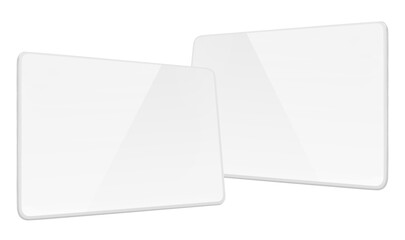 White tablet computers, isolated on white background