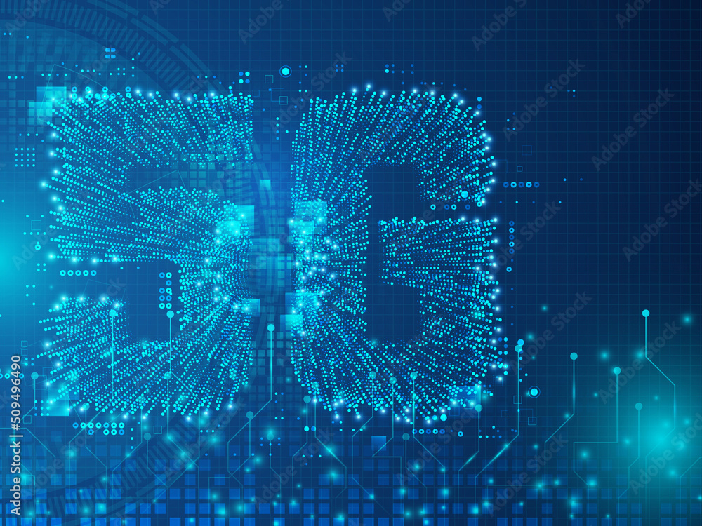 Poster 3d rendering 5g network 5g connection