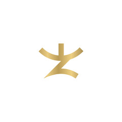 Alphabet letters Initials Monogram logo WZ, ZW, Z and W - obrazy, fototapety, plakaty