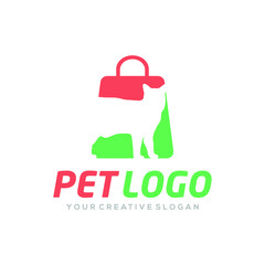 Pet logo vector, Pet logo design template