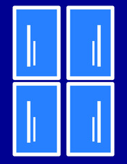 Window Icon,ilustration blue color design on white background..eps