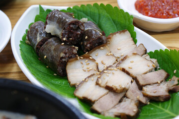 korean Blood Sausage & Boiled Beef Slices