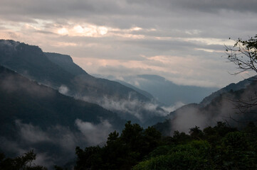 time clouds over the mountains in caxias do sul , brazil 