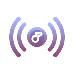 music live logo gradient design template icon