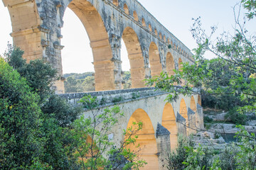 Roman Ruin Aquaduct Pont du Gard