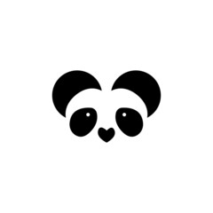 Fototapeta premium illustration vector graphic of panda with heart.