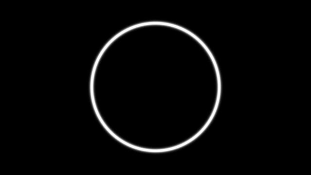 white circle animation on black