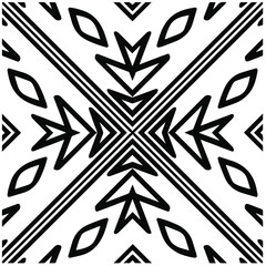 Obraz premium Abstract background with black and white mandala. Unique geometric vector swatch. Perfect for site backdrop, wrapping paper, wallpaper, textile and surface design.