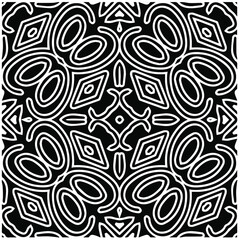 
Abstract background with black and white mandala. Unique geometric vector swatch. Perfect for site backdrop, wrapping paper, wallpaper, textile and surface design.