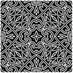 
Abstract background with black and white mandala. Unique geometric vector swatch. Perfect for site backdrop, wrapping paper, wallpaper, textile and surface design.