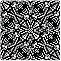 
Abstract background with black and white mandala. Unique geometric vector swatch. Perfect for site backdrop, wrapping paper, wallpaper, textile and surface design.