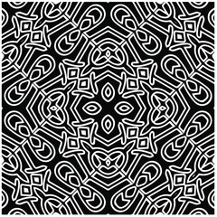 
Abstract background with black and white mandala. Unique geometric vector swatch. Perfect for site backdrop, wrapping paper, wallpaper, textile and surface design.