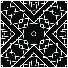 Abstract background with black and white mandala. Unique geometric vector swatch. Perfect for site backdrop, wrapping paper, wallpaper, textile and surface design.