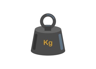 Weight block. Simple flat illustration.
