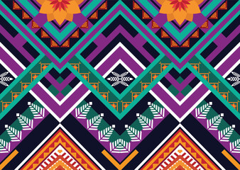 Geometric ethnic pattern for background,fabric,wrapping,clothing,wallpaper,Batik,carpet,embroidery style.