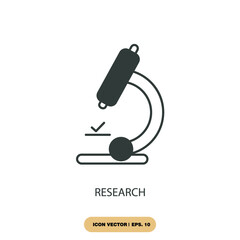 research icons  symbol vector elements for infographic web