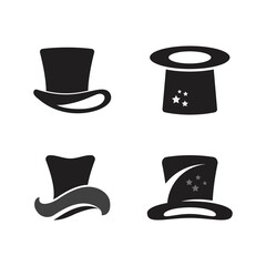Megician hat logo vector