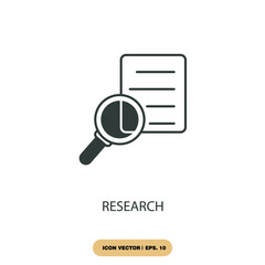 research icons  symbol vector elements for infographic web