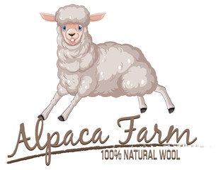 Alpaca farm logo for wool products