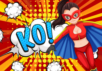 Abbreviation and facial expression retro comic banner design