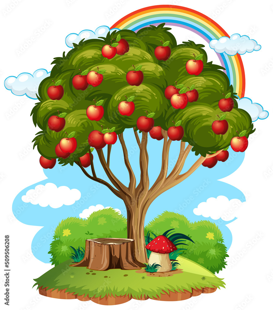 Wall mural apple tree in nature