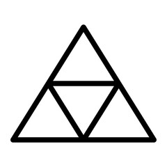 pyramid chart line icon