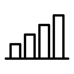 bar graph line icon