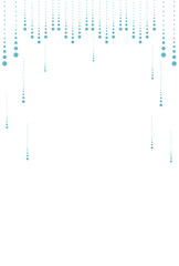 幾何学的な雨の模様 フレーム シンプル ポストカード サイズ 縦位置