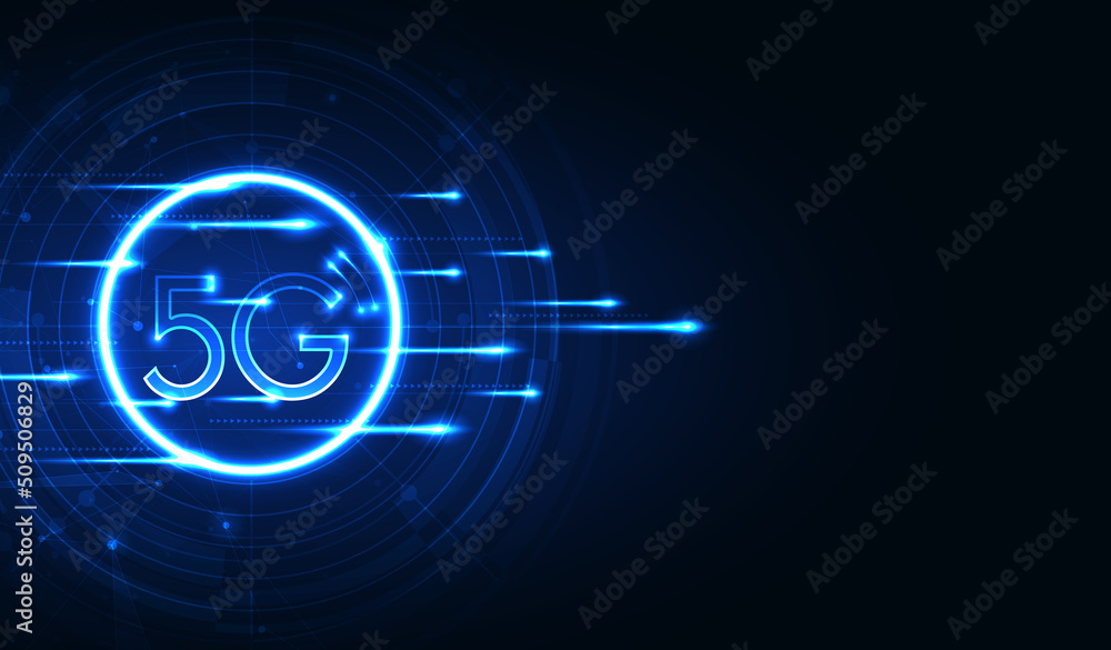 Poster 5g technology speed concept. modern network connection concept background. global connection and int
