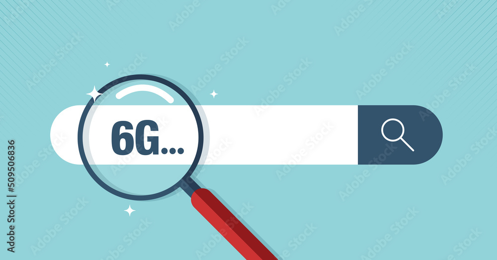 Poster search 6g technology concept. network technology in world life concept background. global connection