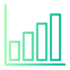 bar graph gradient icon