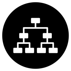hierarrchical structure glyph icon