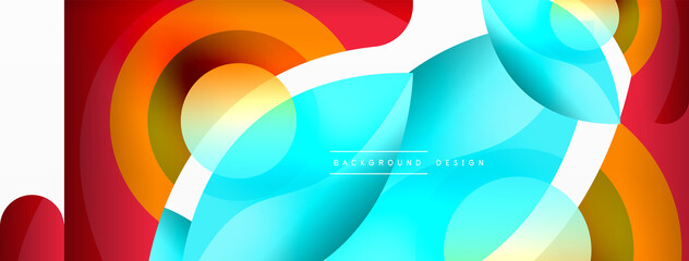 Creative geometric wallpaper. Minimal abstract background. Circle wave and round shapes composition vector illustration for wallpaper banner background or landing page